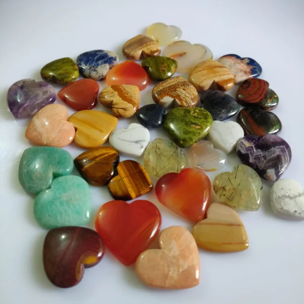 Top Quality Natural Mix Gemstone Heart shape Cabochon & briolette loose stone wholesale lot for making jewelry