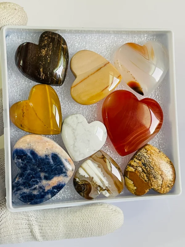 Top Quality Natural Mix Gemstone Heart shape Cabochon & briolette loose stone wholesale lot for making jewelry