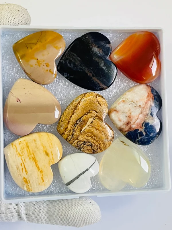 Top Quality Natural Mix Gemstone Heart shape Cabochon & briolette loose stone wholesale lot for making jewelry