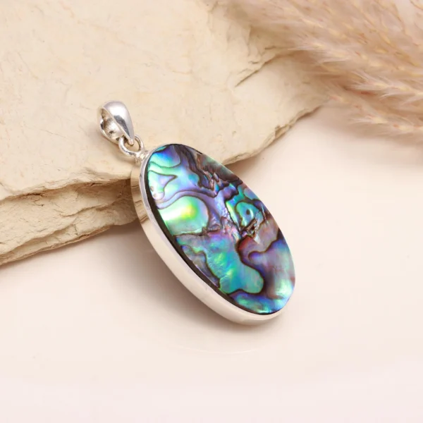 Gorgeous Abalone Shell Pendent with 92.5 Sterling Silver
