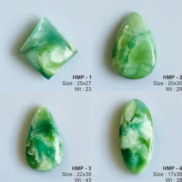 Natural Hemimorphite Gemstone Cabochon, Natural Green Hemimorphite Cabochon For Jewelry Making DIY, Healing Crystal Jewelry